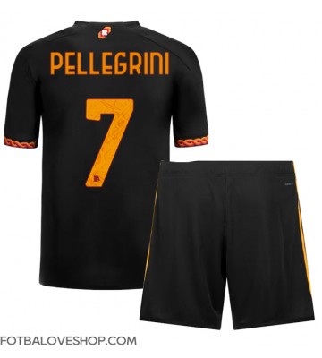 AS Roma Lorenzo Pellegrini #7 Dětské Alternativní Dres 2023-24 Krátký Rukáv (+ trenýrky)